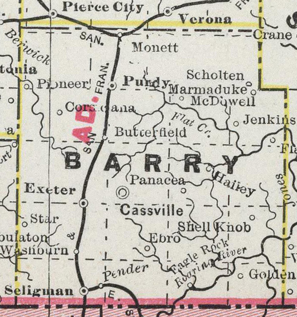 1889 Barry County Map